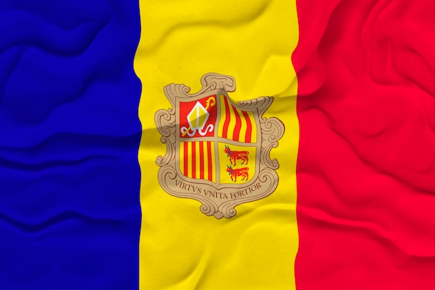 National flag of Andorra Background with flag of Andorra