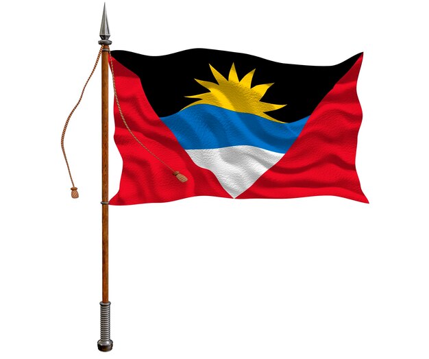 National flag of Antigua and Barbuda Background with flag of Antigua and Barbuda