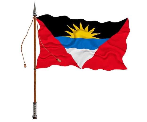 National flag of Antigua and Barbuda Background with flag of Antigua and Barbuda