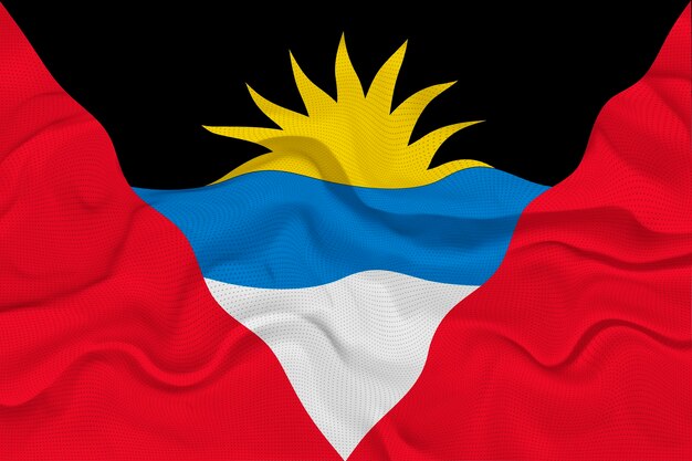 National flag of Antigua and Barbuda Background with flag of Antigua and Barbuda