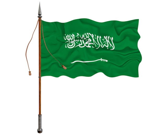 National flag of Arabia Background with flag of AbkhaziaSaudi Arabia