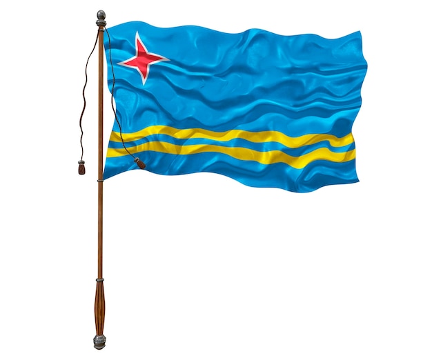 National flag of Aruba Background with flag of Aruba