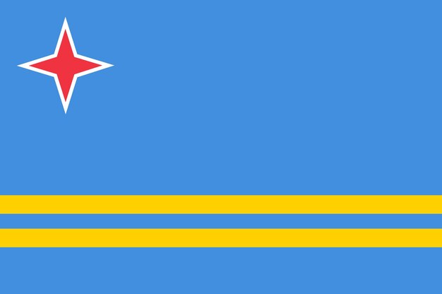 National flag of Aruba Background with flag of Aruba