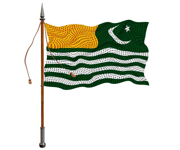 Photo national flag of azad kashmir background with flag of azad kashmir