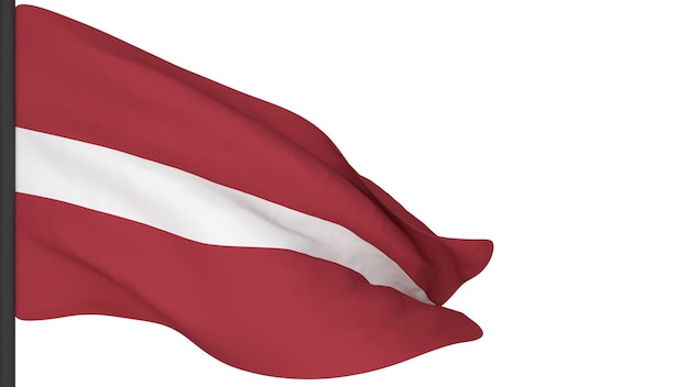 National flag background imagewind blowing flags3d renderingFlag of Latvia