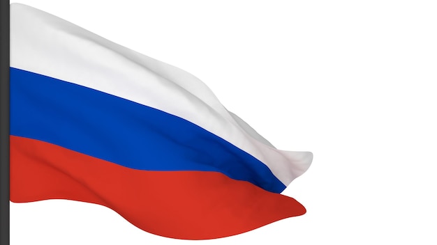 National flag background imagewind blowing flags3d renderingFlag of Russia