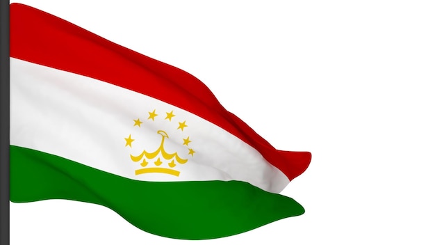 National flag background imagewind blowing flags3d renderingFlag of Tajikistan