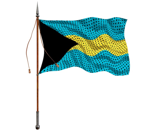 National flag of Bahamas Background with flag of Bahamas