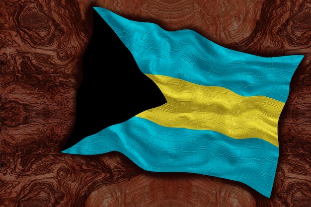 National flag of Bahamas Background with flag of Bahamas