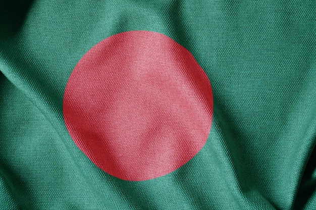 National flag of Bangladesh flutters in the wind Wavy Israeli Flag Closeup front view