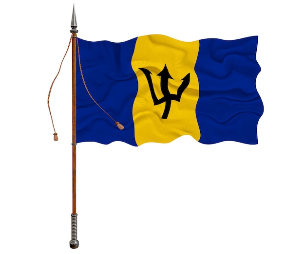 National flag of Barbados Background with flag of Barbados