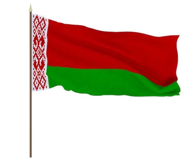 National flag of Belarus Background with flag of Belarus