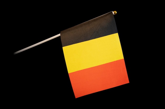 National flag of belgium on a black background