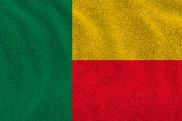 National flag of Benin Background with flag of Benin