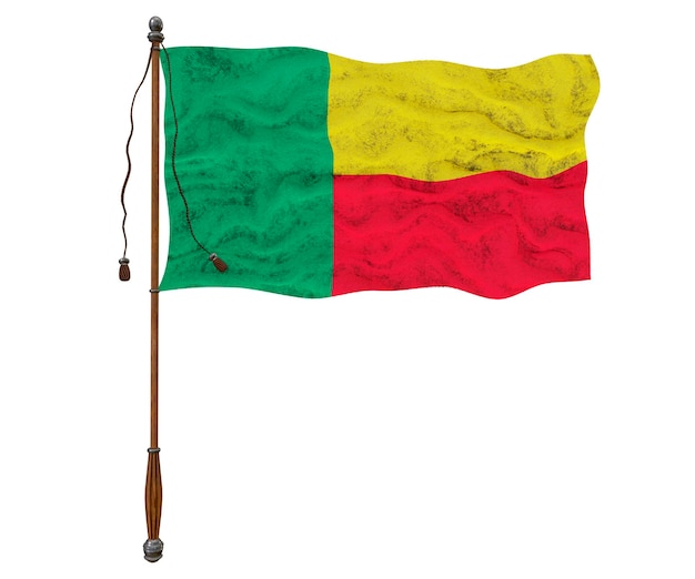 National flag of Benin Background with flag of Benin