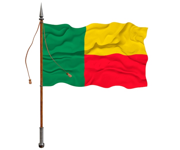 National flag of Benin Background with flag of Benin