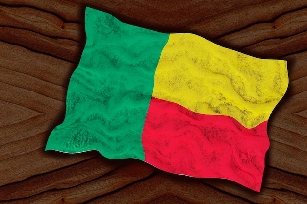 National flag of Benin Background with flag of Benin