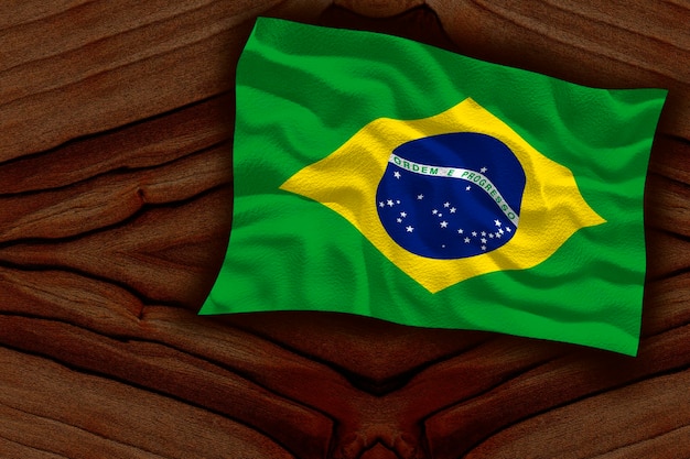 National flag of Brazil Background with flag of Brazil