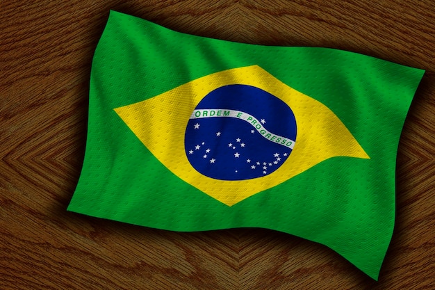 National flag of Brazil Background with flag of Brazil