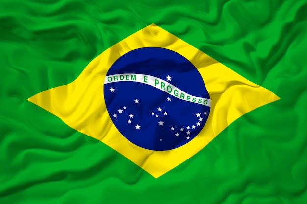 National flag of Brazil Background with flag of Brazil