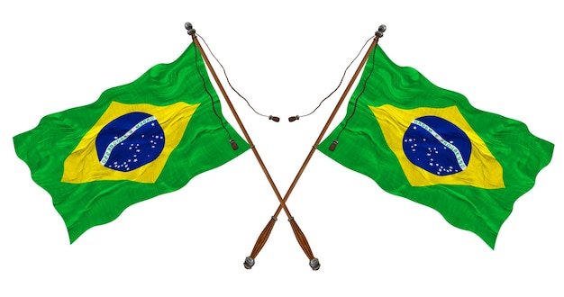 National flag of Brazil and Brazil Background for designers