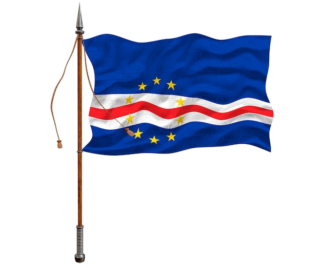 National flag of Cape Verde Background with flag of Cape Verde