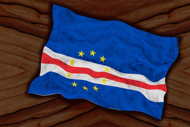 National flag of Cape Verde Background with flag of Cape Verde