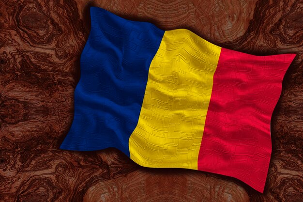 National flag of Chad Background with flag of Chad