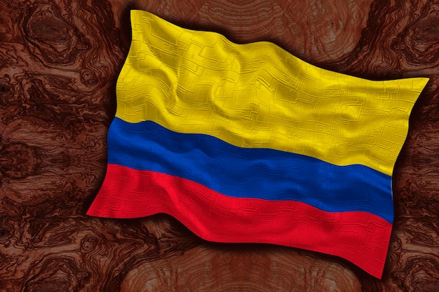 National flag of Colombia Background with flag of Colombia