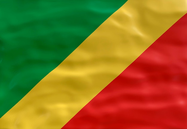 National flag of Congo brazzaville Background with flag of Congo brazzaville