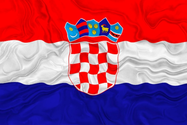 National flag of Croatia Background with flag of Croatia