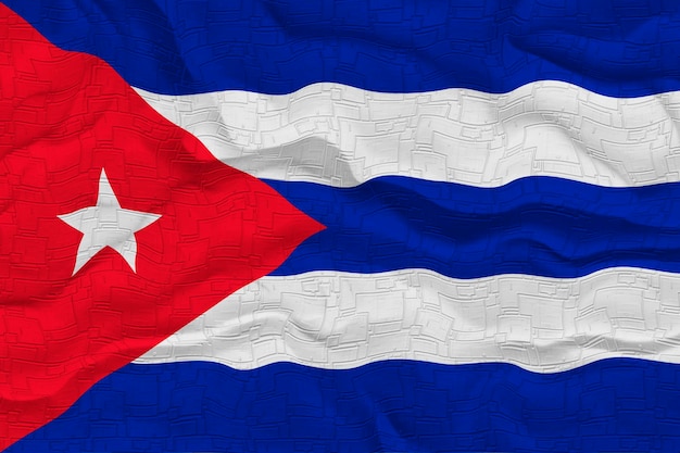 National flag of Cuba Background with flag of Cuba