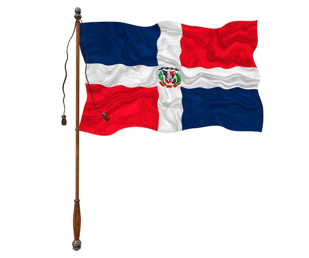 National flag of Dominican Republic Background with flag of Dominican Republic