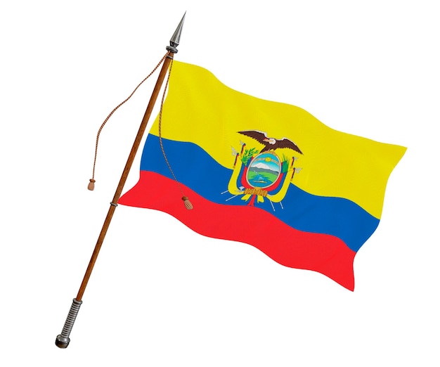 National flag of Ecuador Background with flag of Ecuador