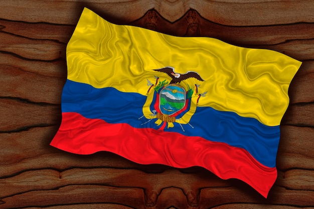 National flag of Ecuador Background with flag of Ecuador