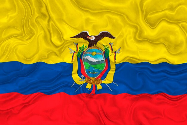 National flag of Ecuador Background with flag of Ecuador