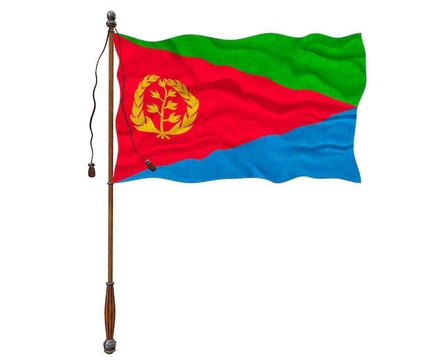 National flag of Eritrea Background with flag of Eritrea