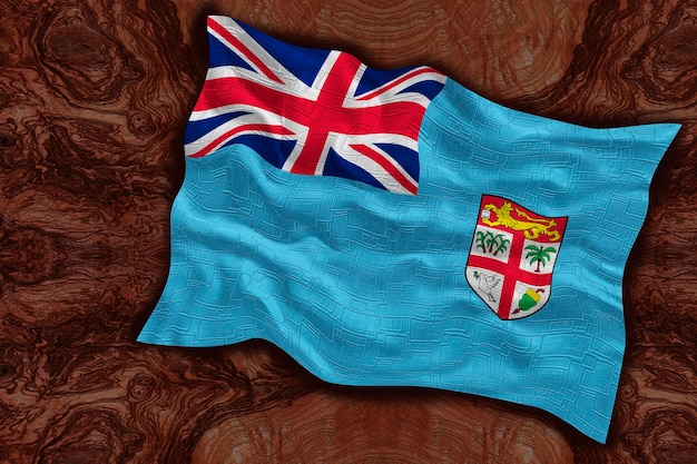 National flag of Fiji Background with flag of Fiji