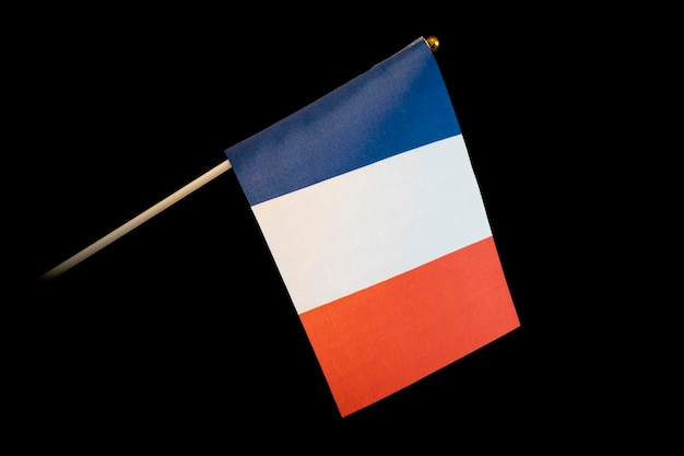 National flag of france on a black background