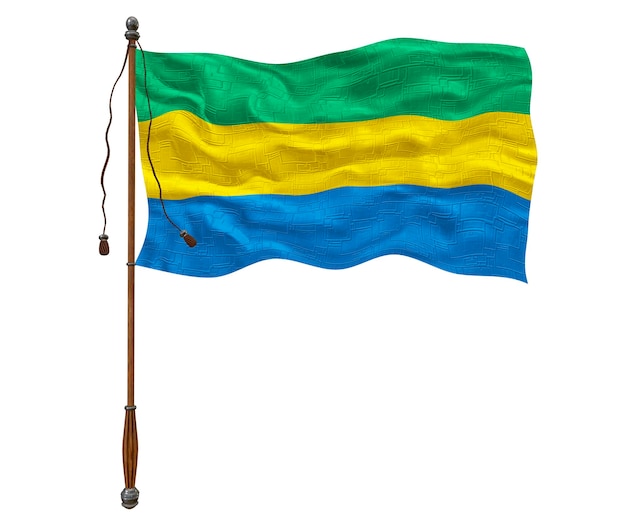 National flag of Gabon Background with flag of Gabon