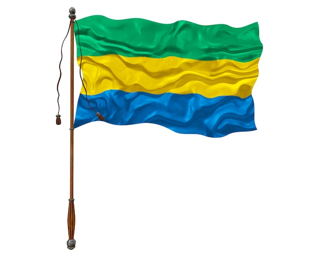 National flag of Gabon Background with flag of Gabon