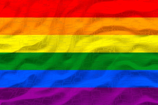 National Flag of Gay Pride Background with flag of Gay Pride