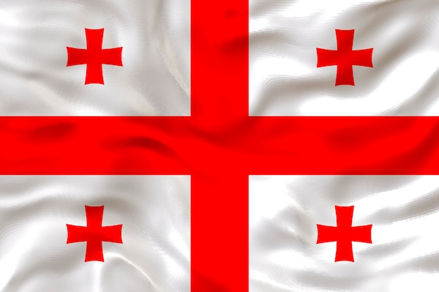 National flag of Georgia Background with flag of Georgia