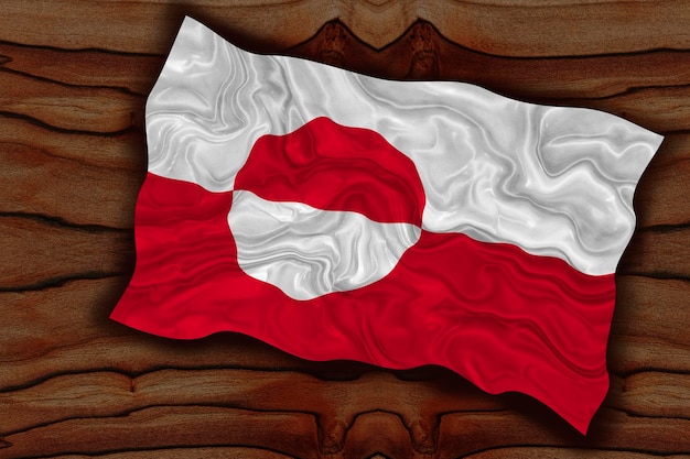 National flag of Greenland Background with flag of Greenland