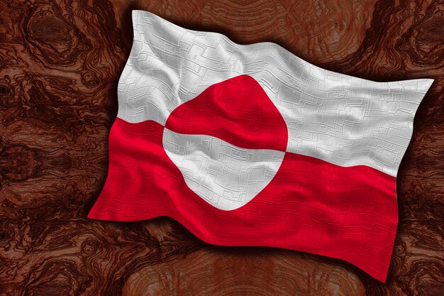 National flag of Greenland Background with flag of Greenland