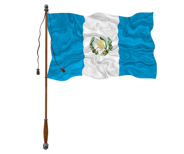 National flag of Guatemala Background with flag of Guatemala