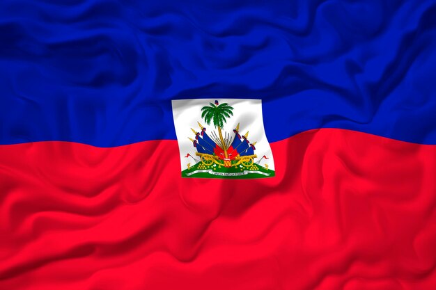 Photo national flag of haiti background with flag of haiti