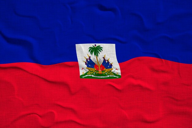 Photo national flag of haiti background with flag of haiti