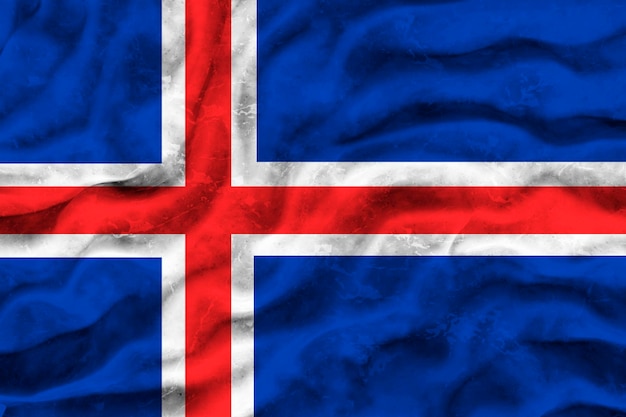 National flag of Iceland Background with flag of Iceland