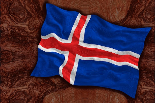 National flag of Iceland Background with flag of Iceland